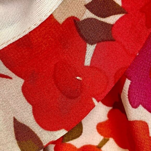 TCEC Puff Sleeve Ruffle Wrap V-neck Blouson Mini Dress Large - Picture 10 of 13